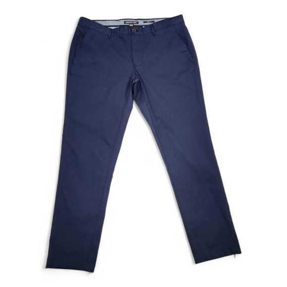 MICHAEL KORS men's Skinny-Fit Stretch-Cotton Chino Pants navy blue size 34 waist - Picture 1 of 9